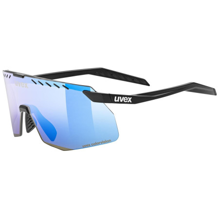 Sonnenbrille Uvex Pace Stage S Cv schwarz/blau Black Matt/Mir.Blue