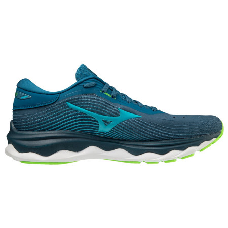 Herren Laufschuhe Mizuno Wave Sky 5 blau Moroccan Blue/Peacock Blue/Green Gecko