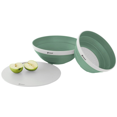 Set Schüsseln und Sieb Outwell Collaps Bowl & Colander Set dunkelgrün Shadow Green