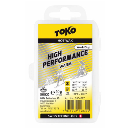 Wachs TOKO Weltcup High Performance warm 40 g TripleX
