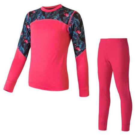 Kinder-Funktionsset Sensor Merino Impress Set rosa Magenta/Floral