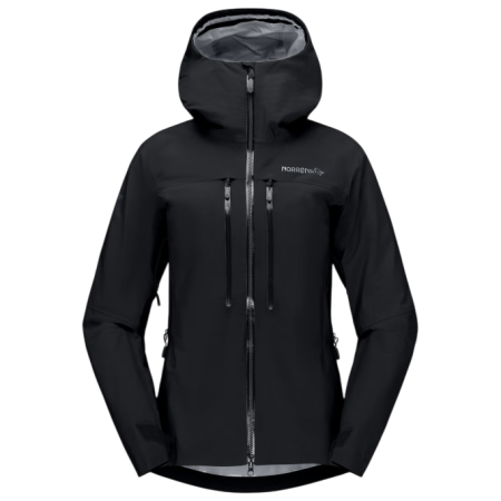 Outdoor-Damenjacke Norrona Trollveggen Gore-Tex Pro Light Jacket schwarz Caviar Black