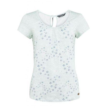 Damen-T-Shirt Chillaz Hide The Best Flower weiß/blau light aqua sky melange