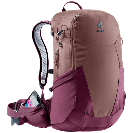 Damenrucksack Deuter Futura 25 SL pflaumenfarbe ashrose-cassis