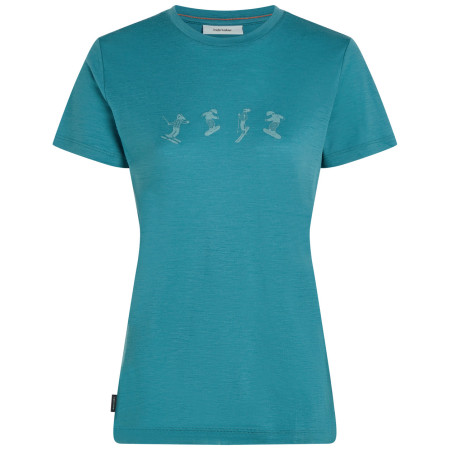 Damen-T-Shirt Icebreaker Women Merino 150 Tech Lite SS Tee Snow Day hellblau Topaz