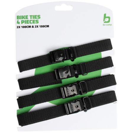Gurte Bo-Camp Bike Ties 18 mm set 4 pcs schwarz Black