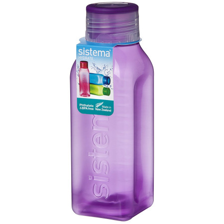 Flasche Sistema Square 475ml lila
