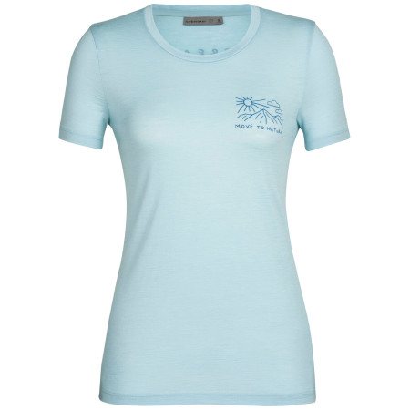 Damen-T-Shirt Icebreaker Women Tech Lite II SS Tee Mountain Lake hellblau haze