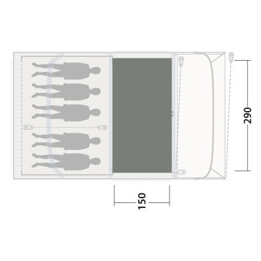 Zeltteppich Outwell Cozy Carpet Flagstaff / Nashville / Monterey 5 Air