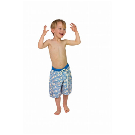Kinderbadeanzug DucKsday Manta Boardshort Boy blau/weiß Blue/Off White