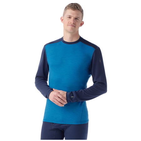 Herren-Funktionsshirt Smartwool M Classic Thermal Merino Base Layer Crew Boxed blau/hellblau nival blue-deep navy