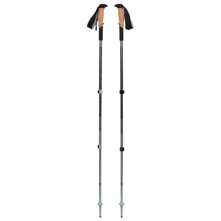 Trekkingstöcke Black Diamond Pursuit Shock Trekking Poles grau/grün Steel Grey-Foam Green