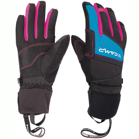 Handschuhe Camp G Comp Warm Lady schwarz Black / Light blue / Fuchsia