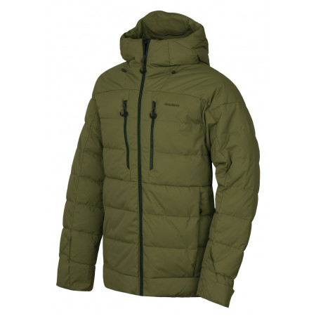Herren-Daunenjacke Husky DESTER M dunkelgrün Khaki