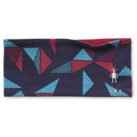 Stirnband Smartwool Merino 250 Reversible Headband rot/blau DeepNavyPinwheel