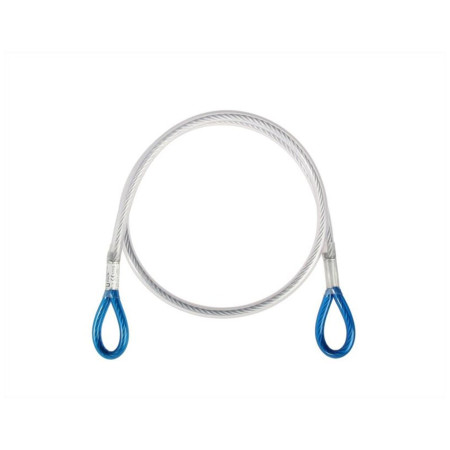 Ankerschlaufe Singing Rock Steel Lanyard "I" 130 cm silber/blau