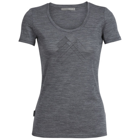 Damen-T-Shirt Icebreaker W's Tech Lite SS Scoop grau GritstoneHthr