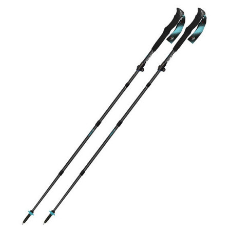 Trekkingstöcke Fizan Ultrax Carbon schwarz/blau light blue