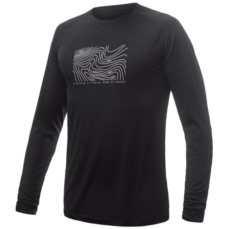 Herren-T-Shirt Sensor Merino Air Pt Locate dl.rukáv schwarz