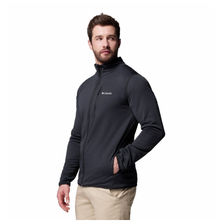 Herren-Sweatshirt Columbia Essential Hike™ Grid Fleece Full Zip schwarz Black