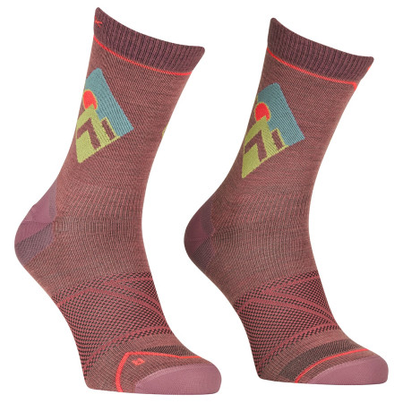 Damensocken Ortovox Alpine Light Comp Mid Socks W rosa/lila Wild Rose