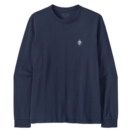Herren-T-Shirt Patagonia M's L/S MW Hut Tripper Skyline T-Shirt blau New Navy