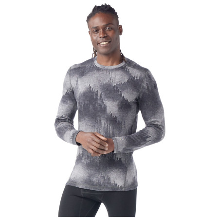 Herren-Funktionsshirt Smartwool M Classic Thermal Merino Base Layer Crew Boxed grau/weiß charcoal foggy pines
