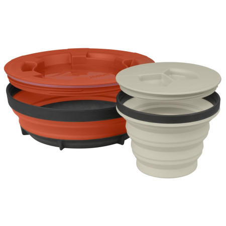 Schüssel-Set Sea to Summit X-Seal & Go Set Large grau/rot Rust/Sand