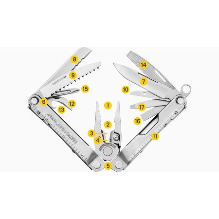 Multitool Leatherman Rebar schwarz