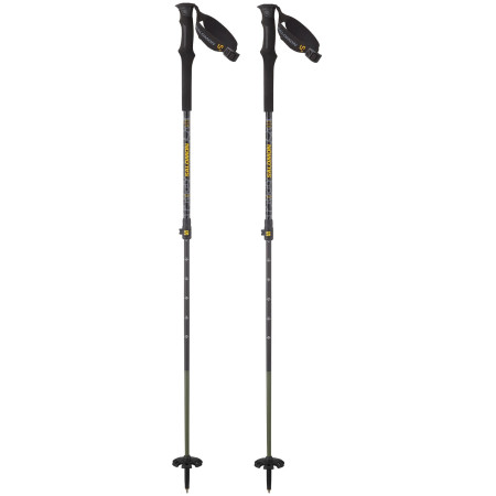 Skialp-Stöcke Salomon Mtn Carbon S3 Ltd schwarz Black / Solar Power