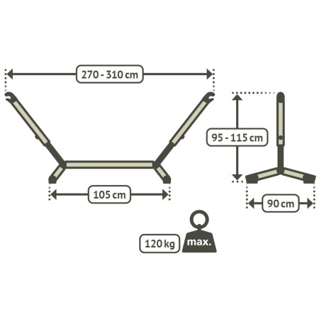 Ständer für Hängematte La Siesta Nautico do 120kg