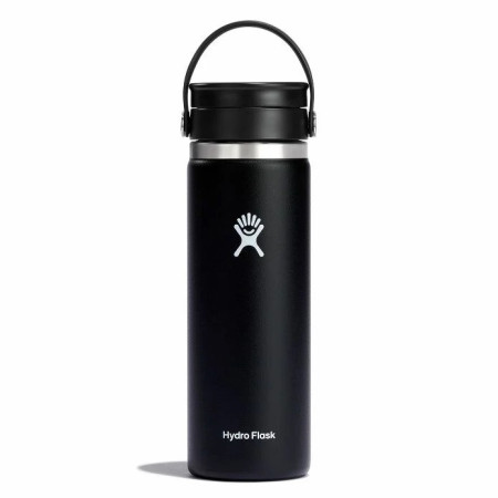 Thermoflasche Hydro Flask Wide Mouth 20 oz schwarz/weiß BLACK