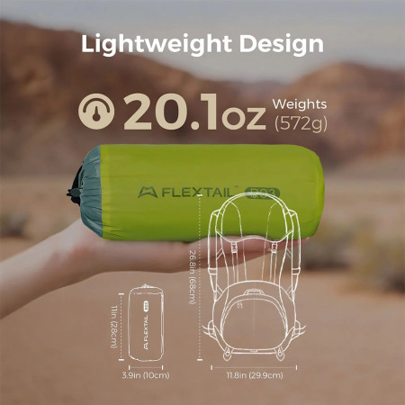 Aufblasbare Isomatte Flextail TINY Sleeping Pad R03 AVS - Regular Long 196 cm