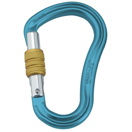 Karabiner Rock Empire Carabiner HMS Magnum Screw blau Cyan