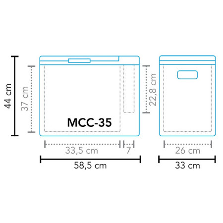 Kompressor-Kühlschrank Mestic Compressor MCC-35 AC/DC