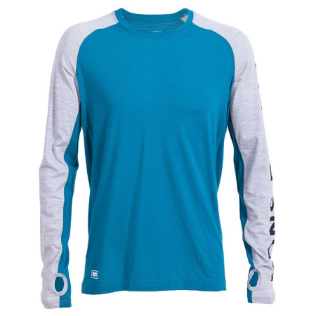 Herren-T-Shirt Mons Royale Temple Tech LS Geo blau