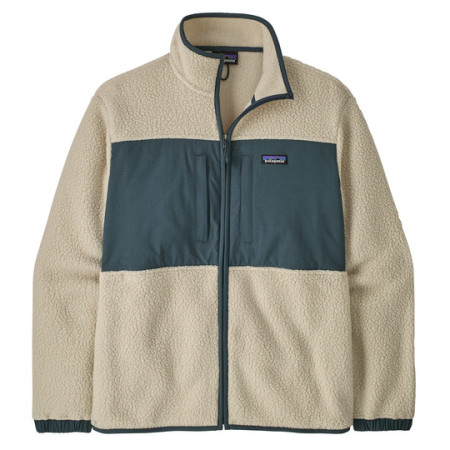 Herren-Sweatshirt Patagonia M's Retro Pile Patch Jkt beige/grün Pelican