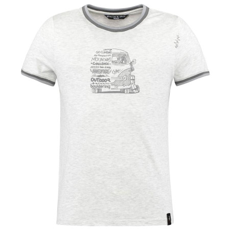 Herren-T-Shirt Chillaz Retro 1969 Bus hellgrau Light Grey Melange