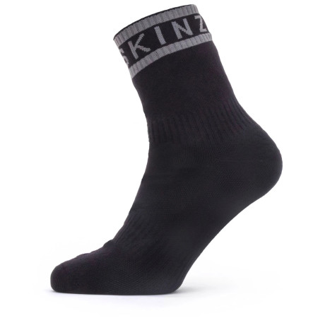 Wasserdichte Socken SealSkinz WP Warm Weather Ankle Length with Hydrostop schwarz Black/Grey