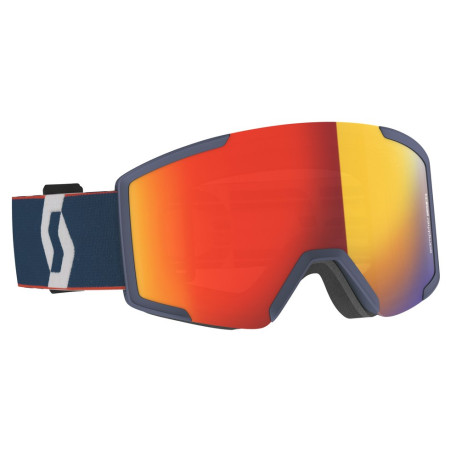 Skibrille Scott Shield 2022 blau retro blue/red
