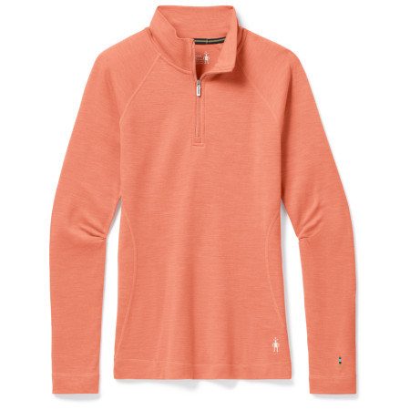 Damen-Funktionsshirt Smartwool W Classic Thermal Merino BL 1/4 ZB 2022 hellorange sunset coral heather