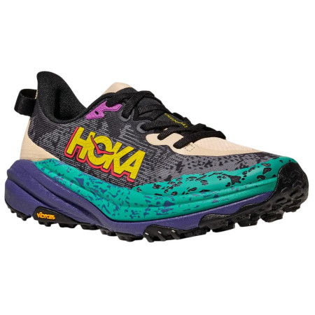 Herren Laufschuhe Hoka M Speedgoat 6 grau/grün Oatmeal / Mountain Iris