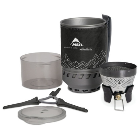 Gaskocher MSR WindBurner Stove System 1,0 l schwarz/grau Black