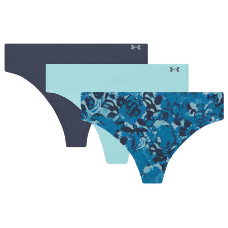 Damenhöschen Under Armour UA Pure Stretch No Snow Thong - Novelity 3PK blau Blue