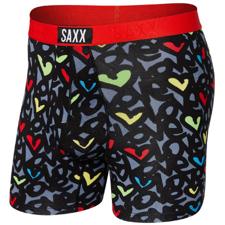 Boxershorts Saxx Ultra Boxer Brief Fly dunkelgrau love is all-grey