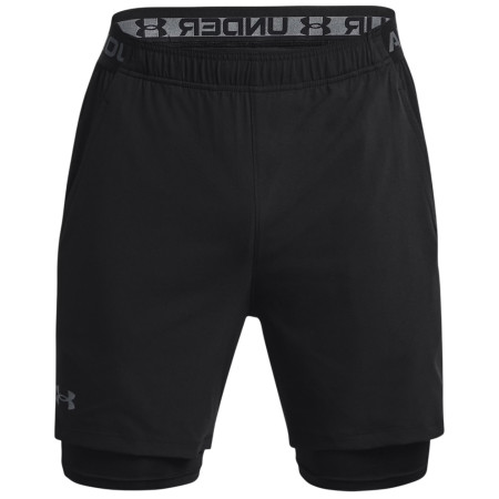 Herrenshorts Under Armour Vanish Woven 2in1 Sts schwarz/grau Black / Black / Pitch Gray