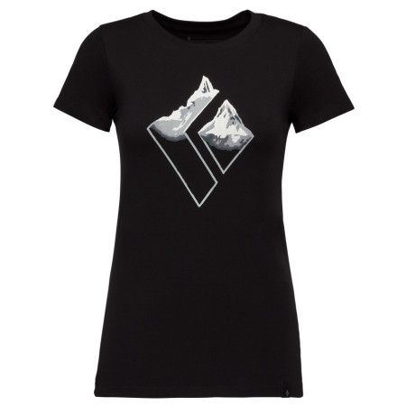 Damen-T-Shirt Black Diamond Mountain Logo SS Tee schwarz Black