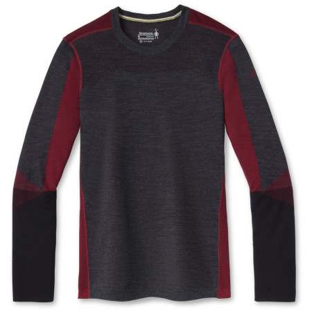 Herren-Funktionsshirt Smartwool M Intraknit Merino 200 Colorblock Crew grau/rot CharcoalHeather