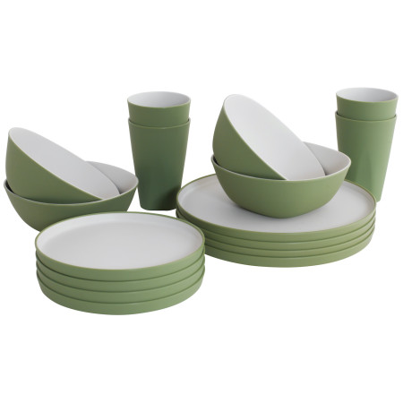 Geschirrset Outwell Gala 4 Person Dinner Set grün Shadow Green