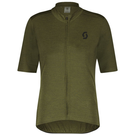 Herren Radtrikot Scott Gravel Merino SS grün fir green/black